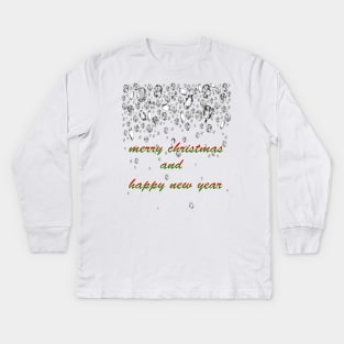 merry christmas and happy new year Kids Long Sleeve T-Shirt